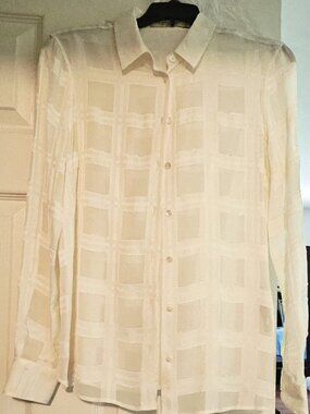 Burberry Semi-sheer button down Blouse